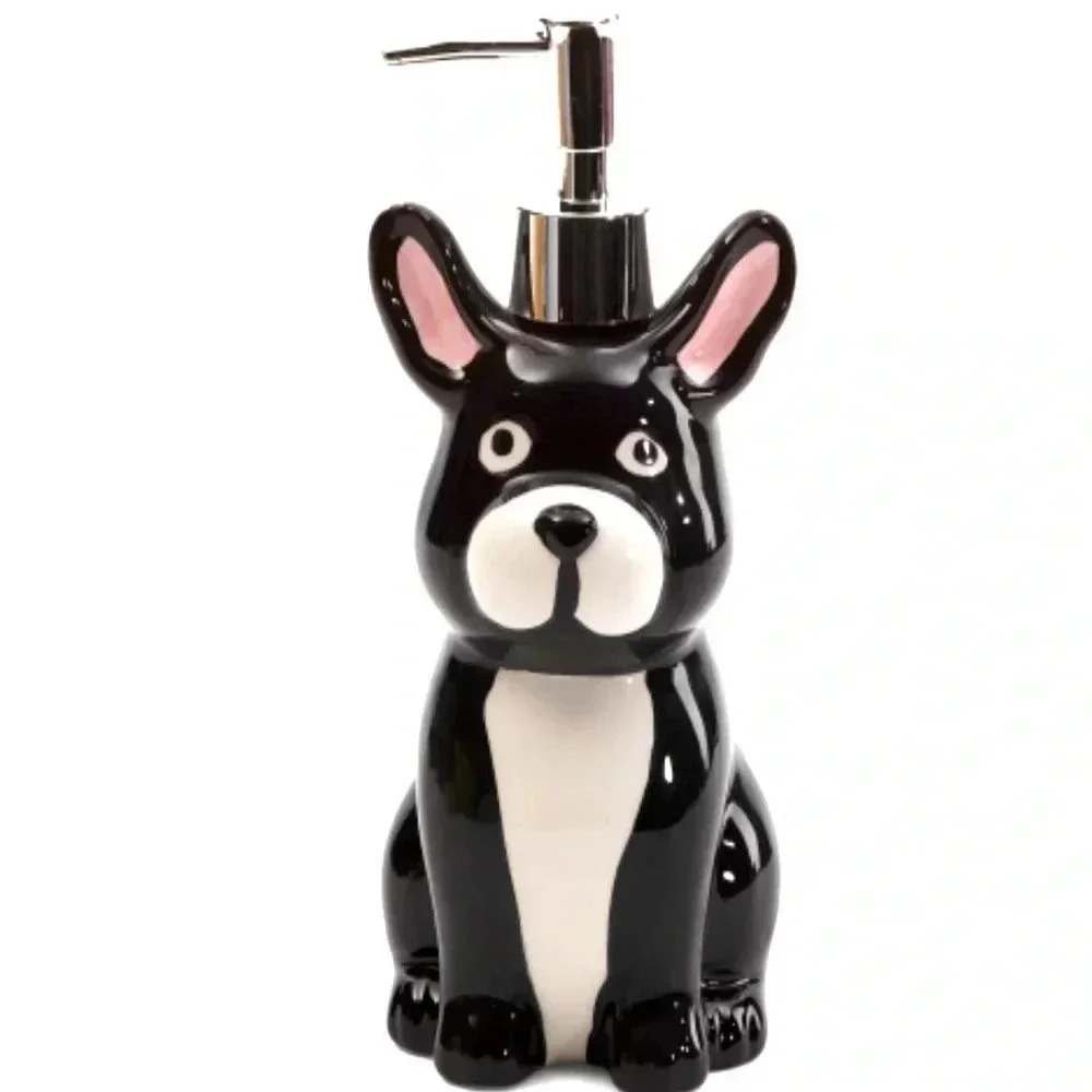 Pug Dog Soap Pump Bottle Black By Isaac Jacobs New In Box Dog Lover Quirky Fun